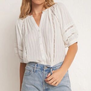 Z Supply Elliot Lace Inset Top